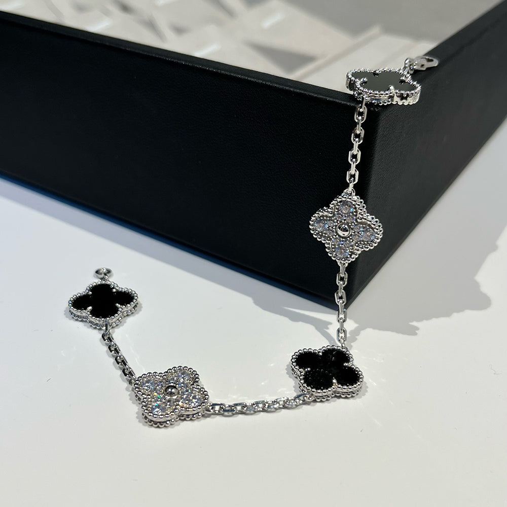 [Avelora Jewelry ] CLOVER 5 MOTIF ONYXS BRACELET COLLECTION