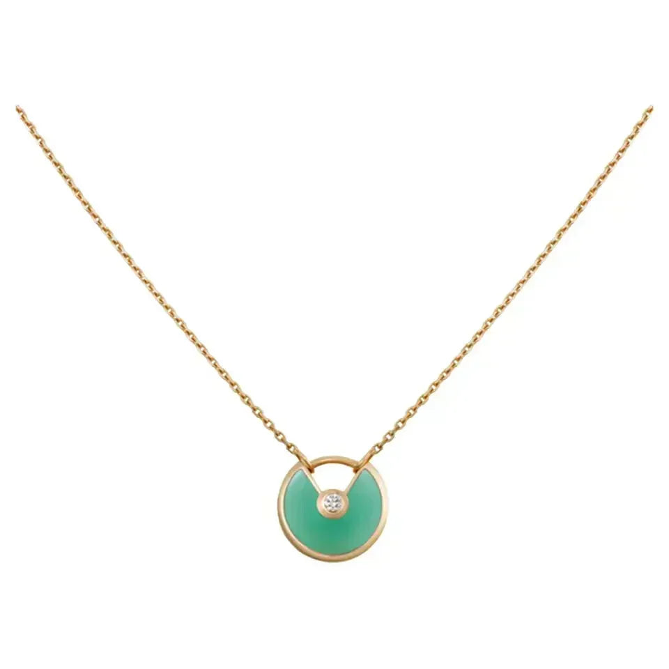 [Avelora Jewelry ]AMULETTE GOLD MALACHITE NECKLACE