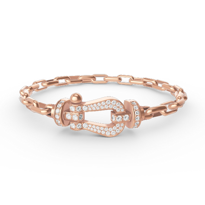 [Avelora]FORCE LARGE HORSESHOE CLASP METAL BRACELET