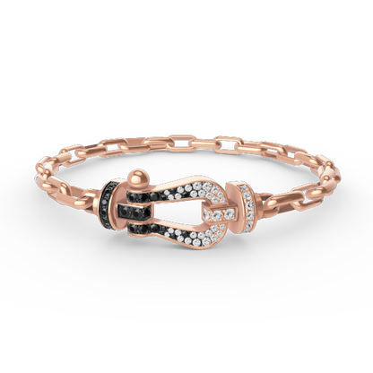 [Avelora]FORCE LARGE HORSESHOE CLASP METAL BRACELET