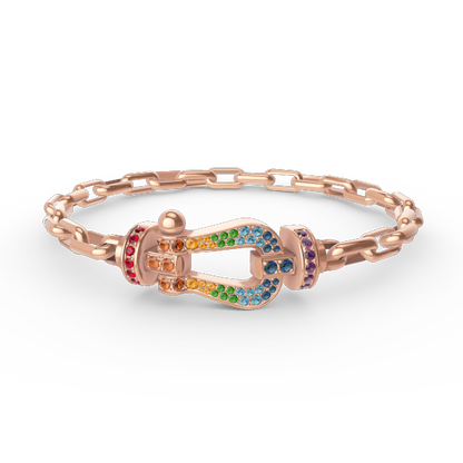 [Avelora]FORCE LARGE HORSESHOE CLASP METAL BRACELET