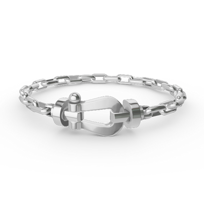 [Avelora]FORCE LARGE HORSESHOE CLASP METAL BRACELET