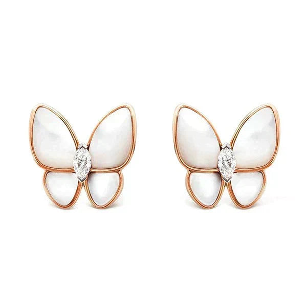 [Avelora Jewelry ]BUTTERFLY MOP DIAMOND EARRINGS