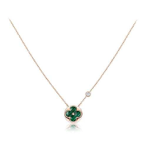 [Avelora]SUN PEDANT ROSE GOLD 1 DIAMOND NECKLACE