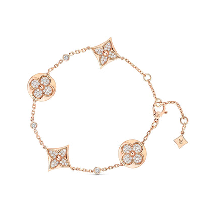 [Avelora]STAR AND SUN 4 MOTIFS GOLD DIAMONDS BRACELET