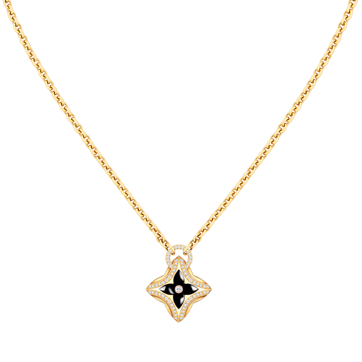 [Avelora Jewelry ]STAR PEDANT PINK GOLD DIAMOND NECKLACE