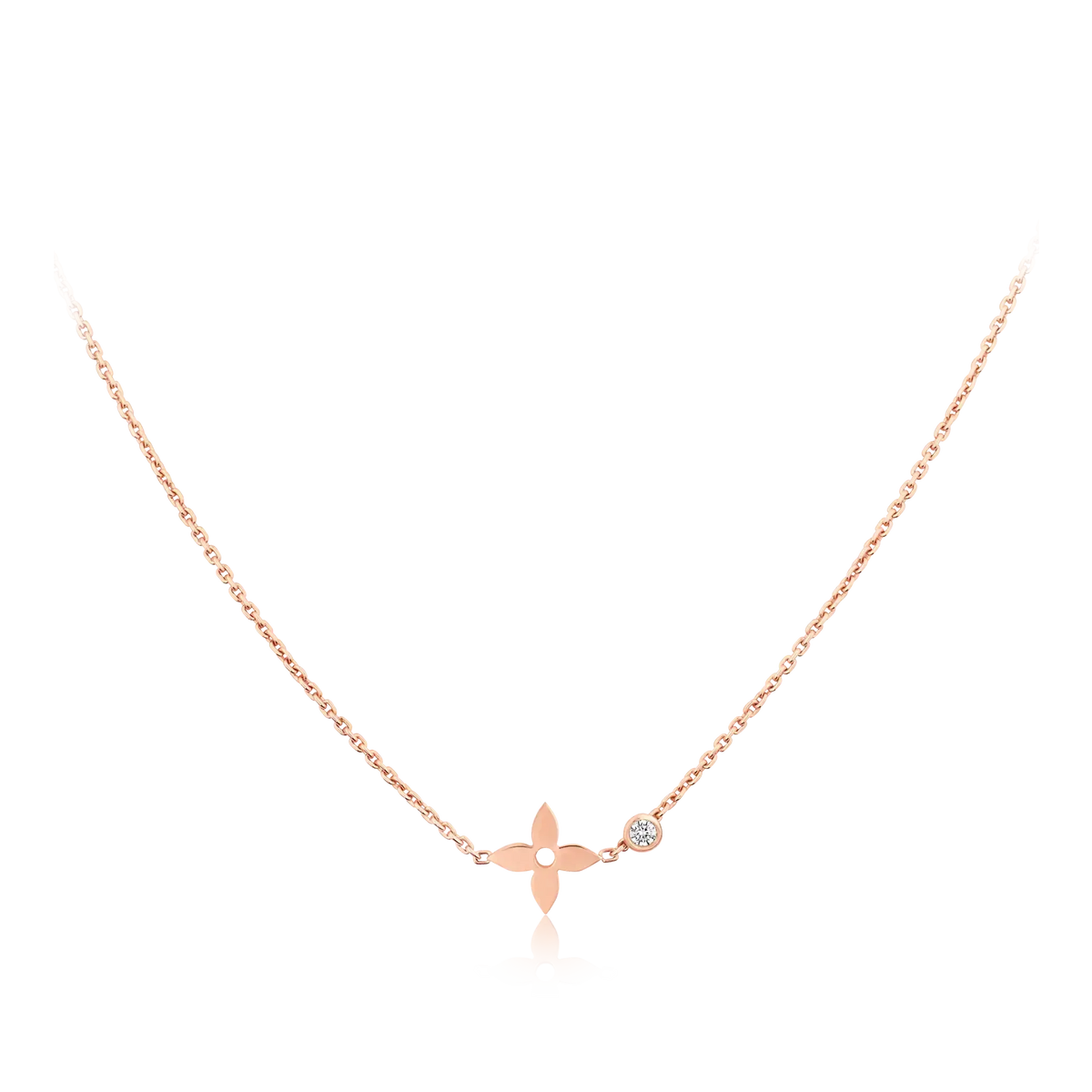 [Avelora Jewelry ]BLOSSOM PENDANT PINK GOLD AND DIAMOND