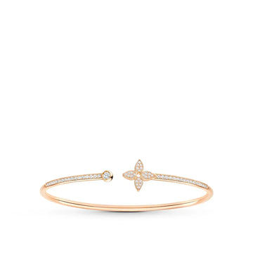 [Avelora Jewelry ]IDYLLE PINK GOLD OPEN BRACELET DIAMOND PAVED