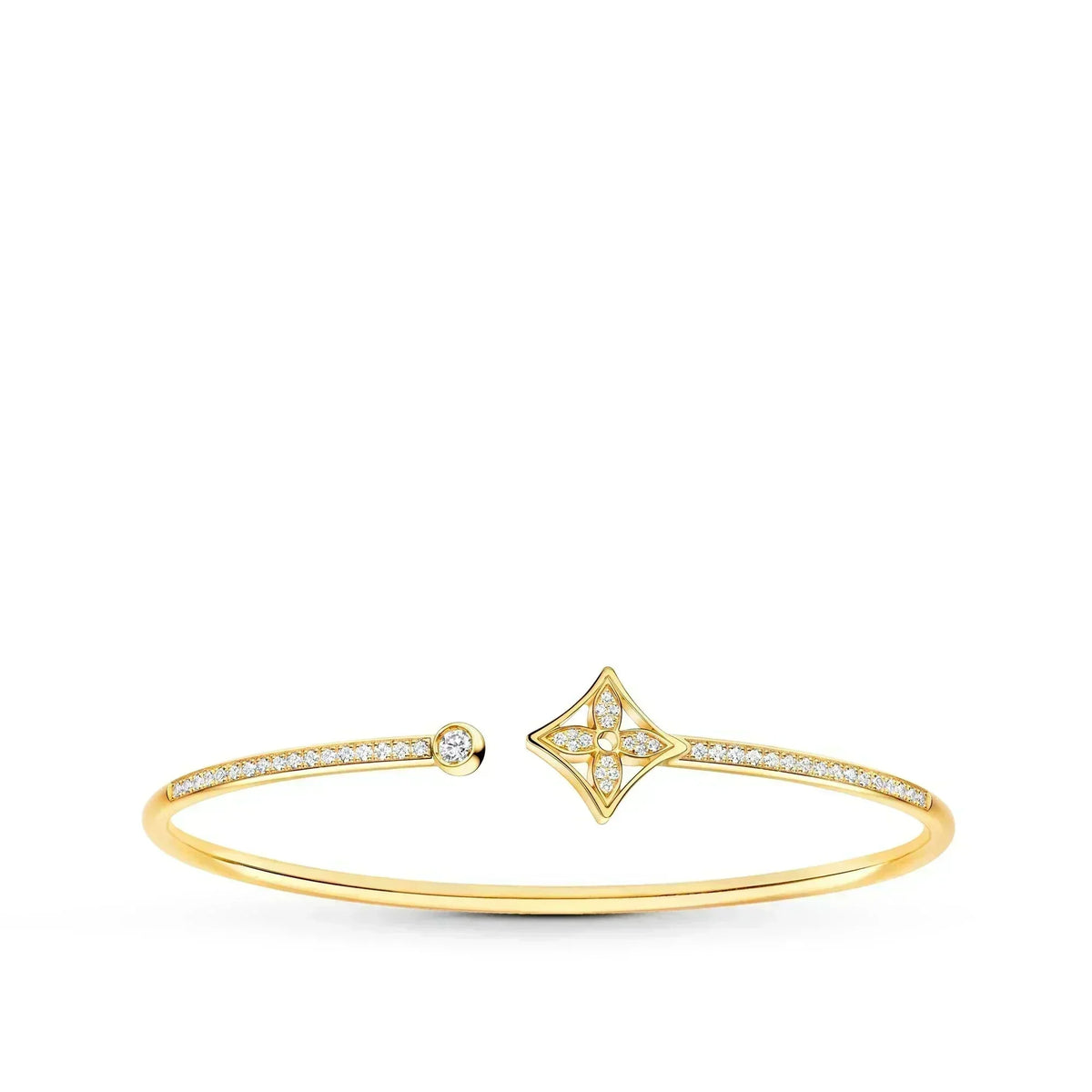 [Avelora Jewelry ]IDYLLE GOLD OPEN BRACELET DIAMOND PAVED