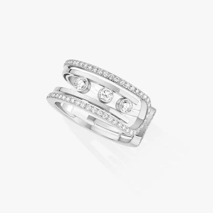 [Avelora]OPEN MOVE 10-DIAMOND PAVÉ RING