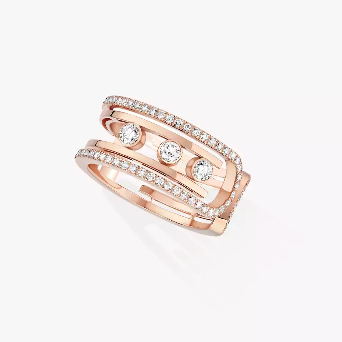 [Avelora]OPEN MOVE 10-DIAMOND PAVÉ RING