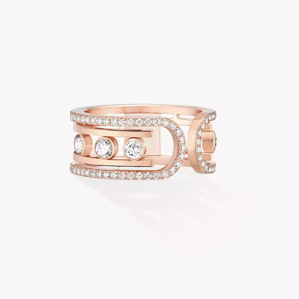 [Avelora]OPEN MOVE 10-DIAMOND PAVÉ RING