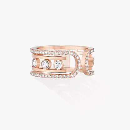 [Avelora]OPEN MOVE 10-DIAMOND PAVÉ RING