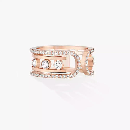 [Avelora]OPEN MOVE 10-DIAMOND PAVÉ RING