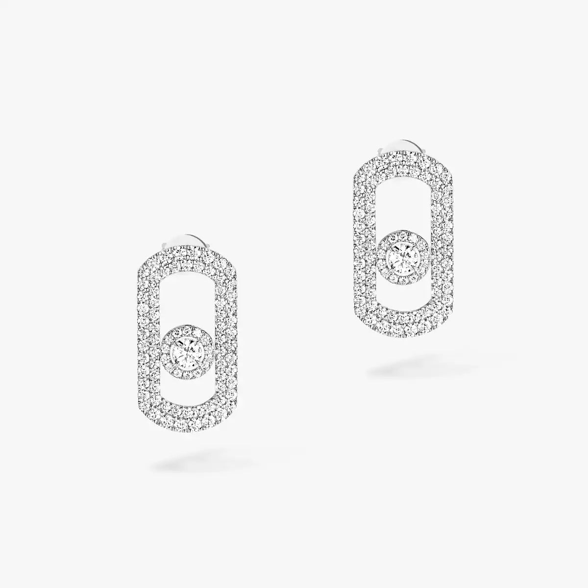 [Avelora Jewelry]So Move Pave_-Set Diamond Earrings in Silver