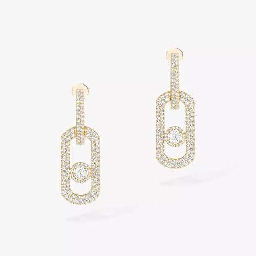 [Avelora]SO MOVE XL FULL-PAVÉ DIAMOND PENDANT EARRINGS