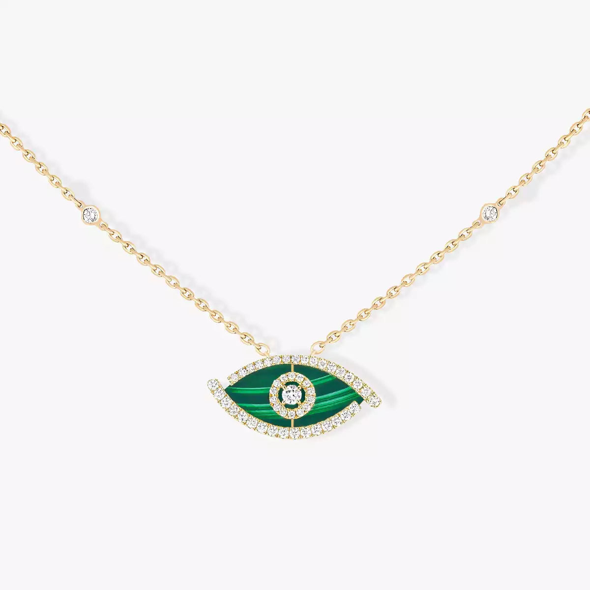 [Avelora Jewelry]Lucky Eye Diamond Necklace in Rose Gold and Turquoise