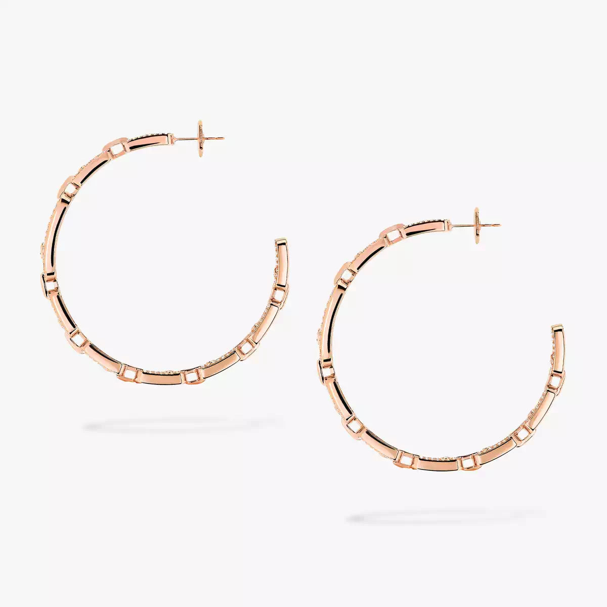 [Avelora]MOVE LINK KINETIC DIAMOND HOOP EARRINGS