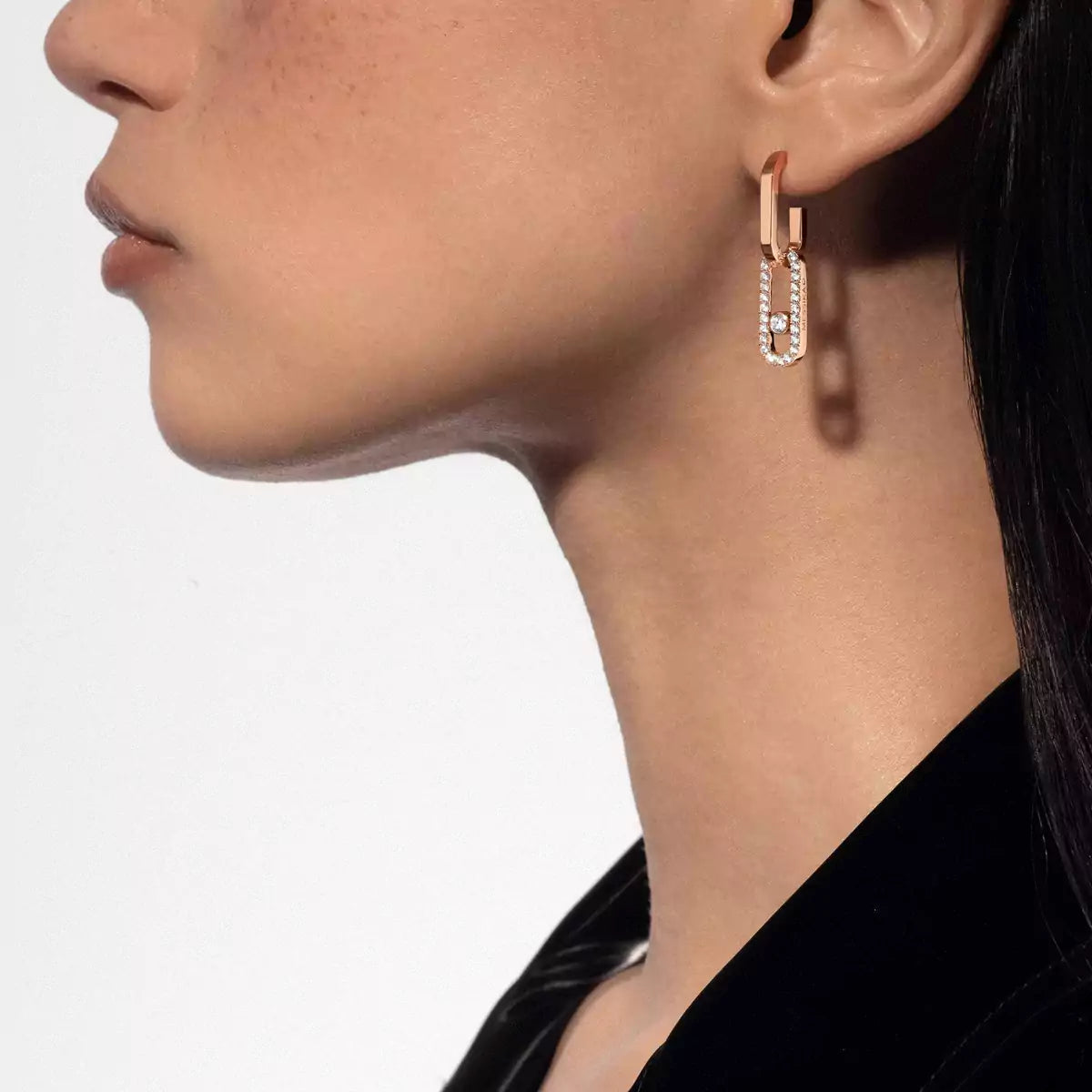 [Avelora]MOVE LINK KINETIC DIAMOND EARRINGS