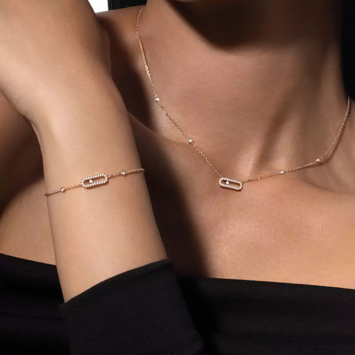 [Avelora Jewelry]Diamond Necklace Move Uno