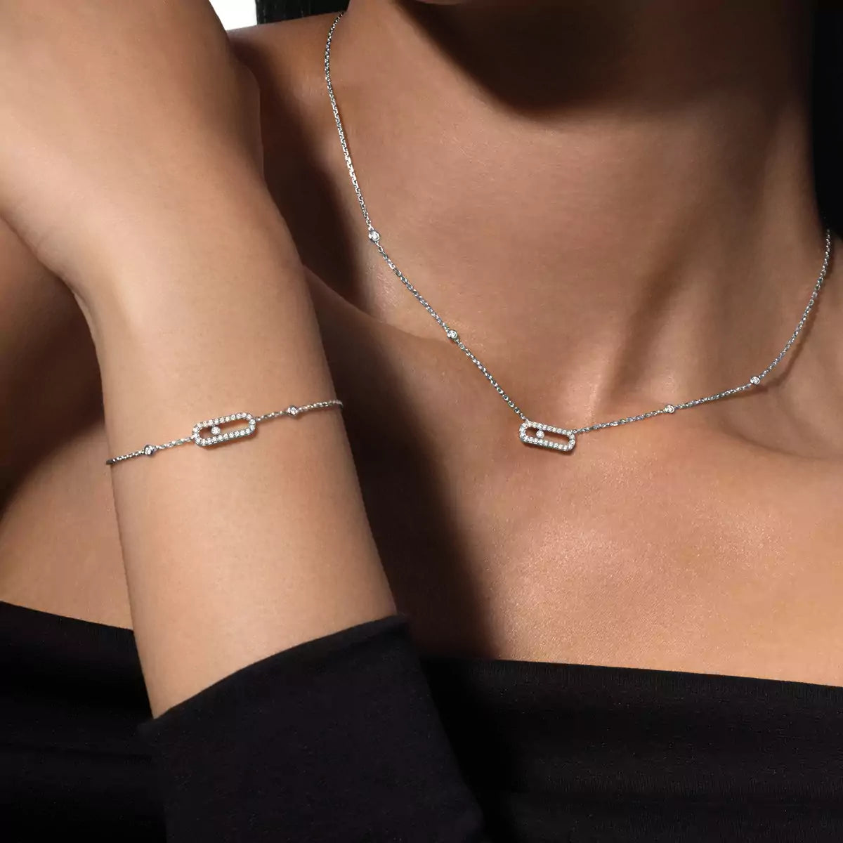 [Avelora Jewelry]Diamond Necklace Move Uno