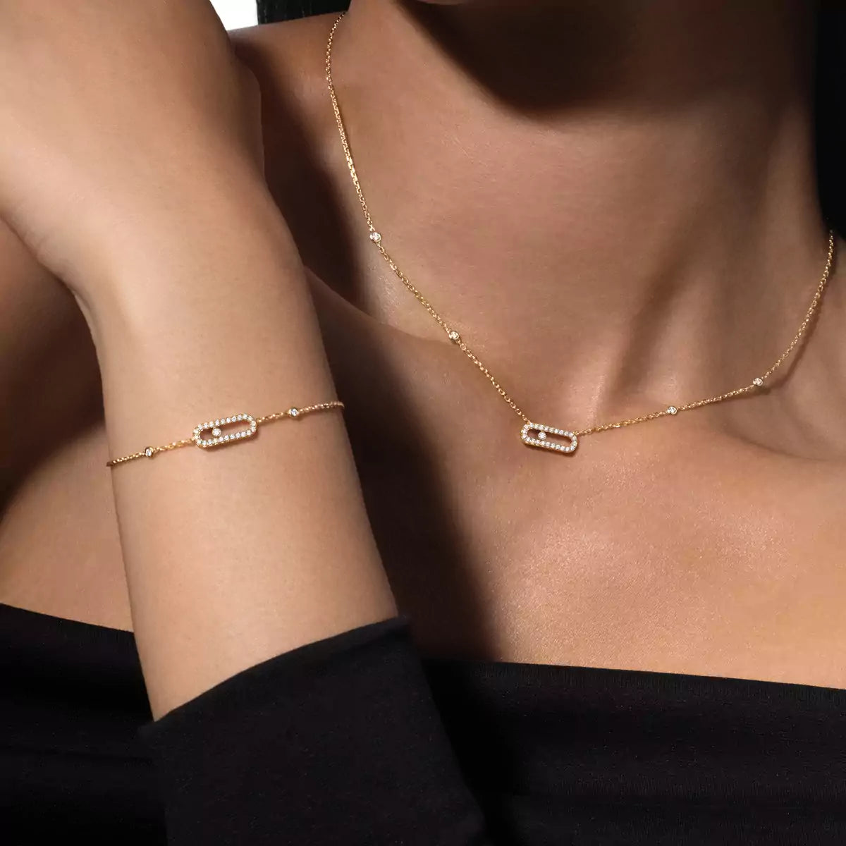 [Avelora Jewelry]Diamond Necklace Move Uno