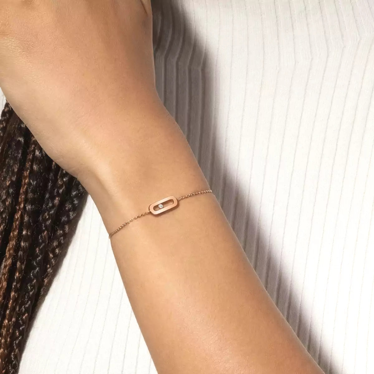 [Avelora]MOVE UNO SINGLE DIAMOND BRACELET
