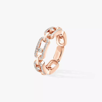 [Avelora]MOVE LINK PAVÉ DIAMOND RING