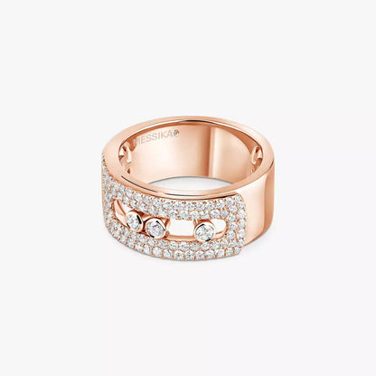 [Avelora]MOVE NOA PAVÉ DIAMOND INTERLOCKING RING