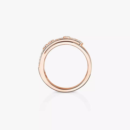 [Avelora]MOVE NOA PAVÉ DIAMOND INTERLOCKING RING