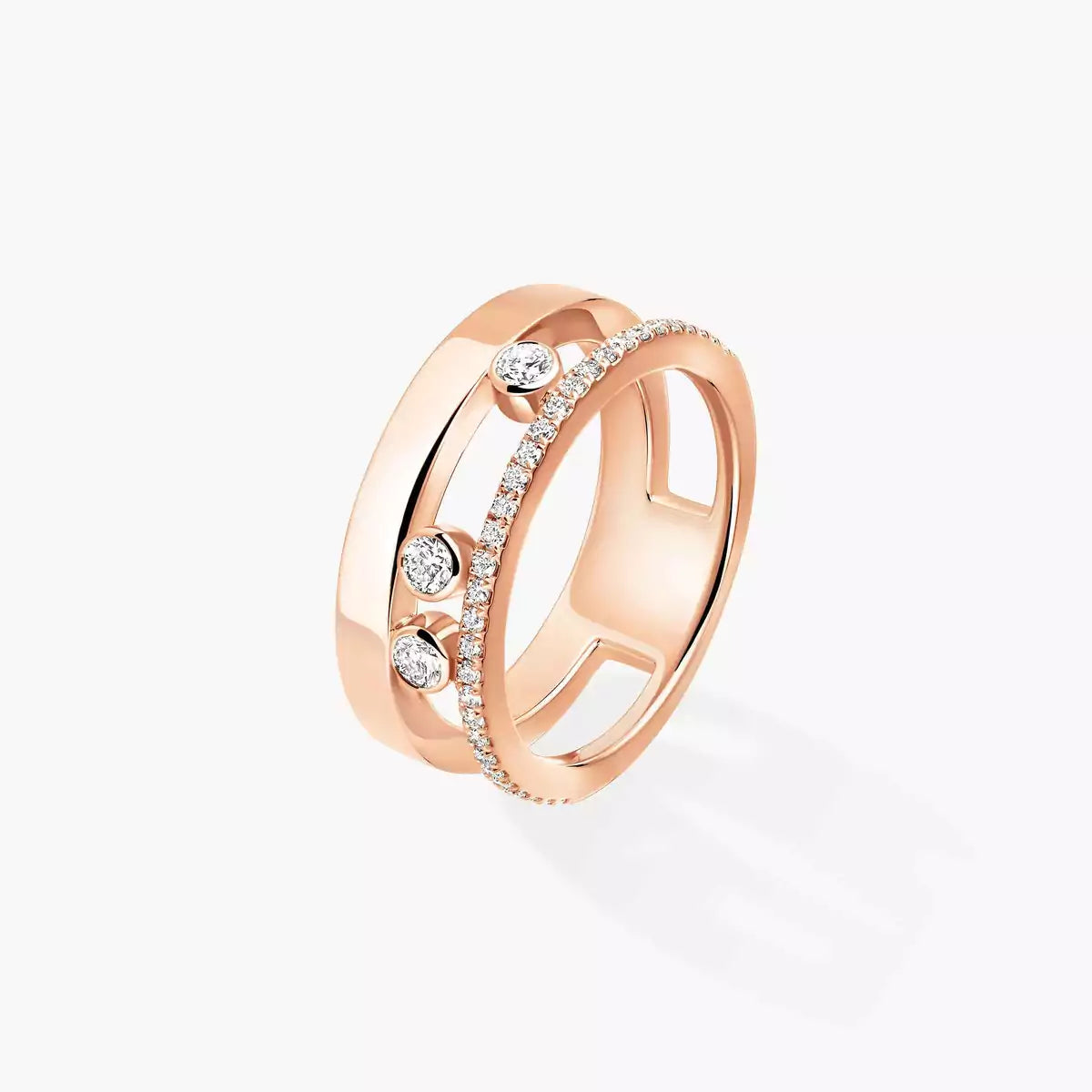 [Avelora]MOVE NOA PAVÉ DIAMOND INTERLOCKING RING