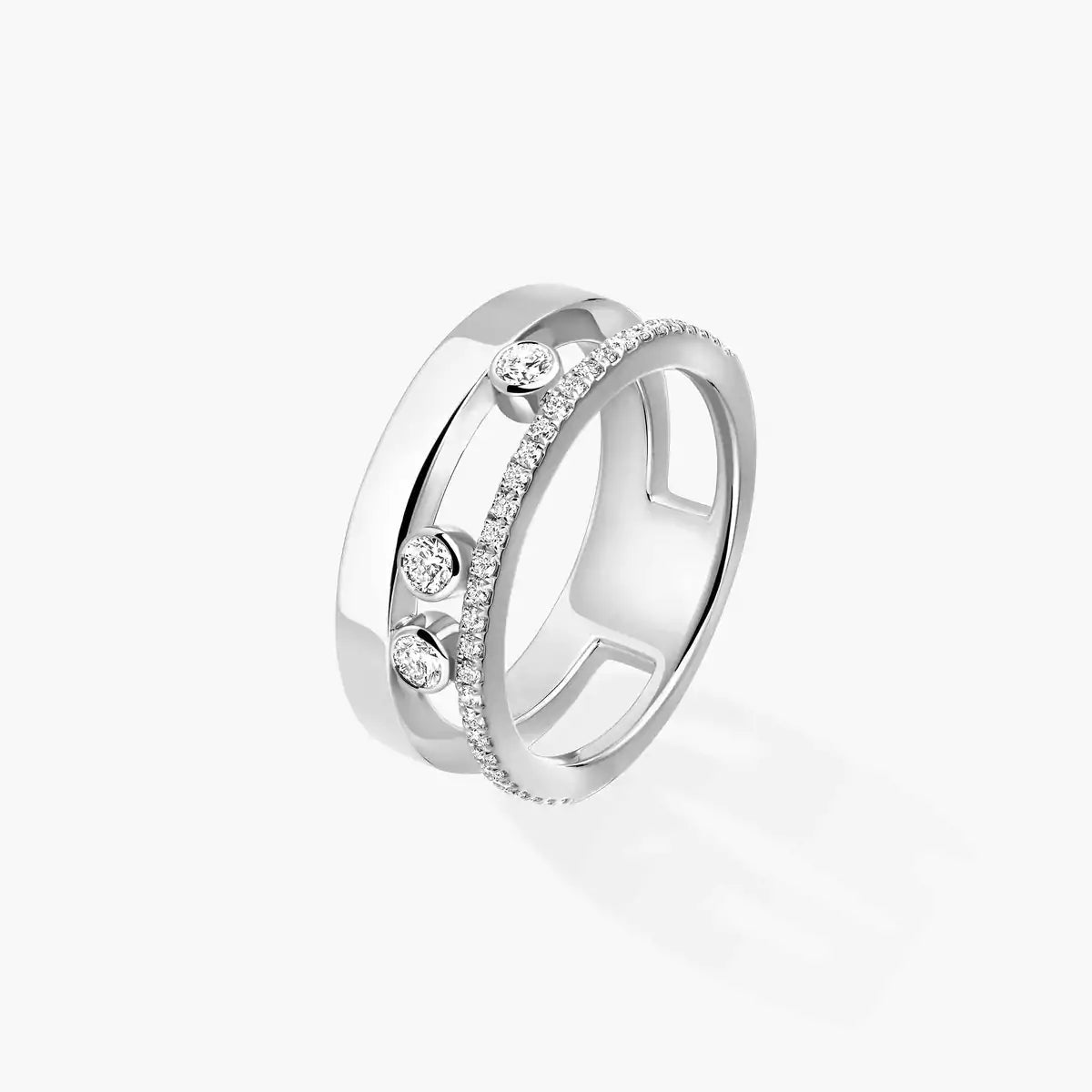 [Avelora]MOVE NOA PAVÉ DIAMOND INTERLOCKING RING