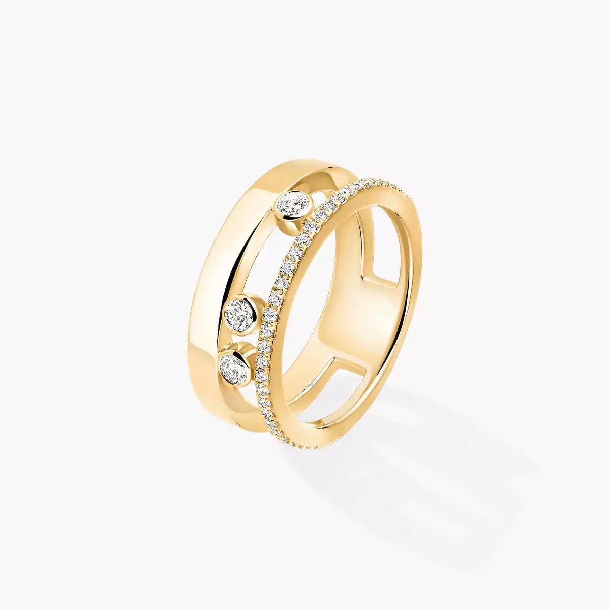 [Avelora]MOVE NOA PAVÉ DIAMOND INTERLOCKING RING