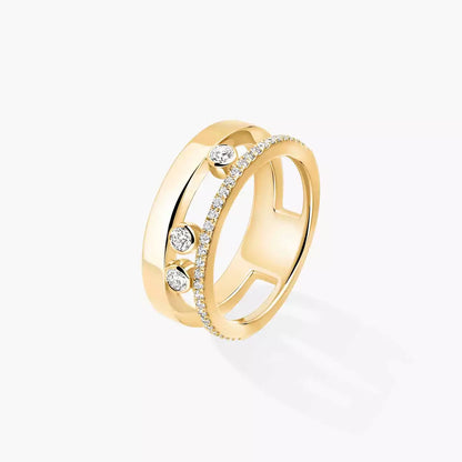 [Avelora]MOVE NOA PAVÉ DIAMOND INTERLOCKING RING