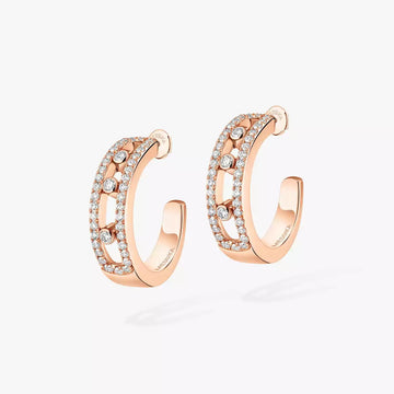 [Avelora Jewelry]Diamond Pave_ Hoop Earrings Move