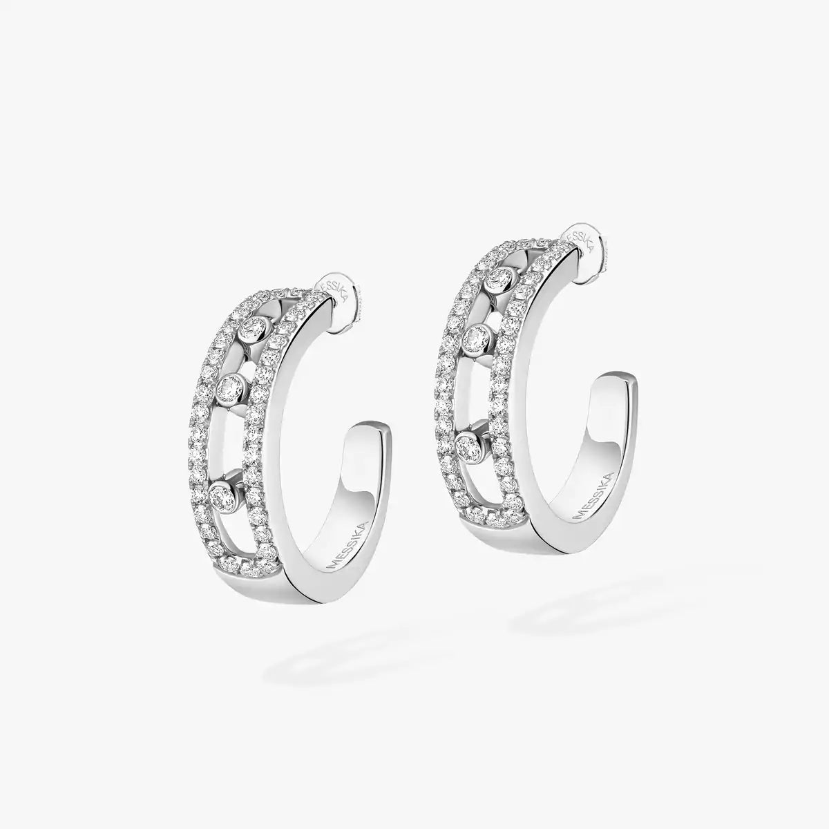 [Avelora Jewelry]Diamond Pave_ Hoop Earrings Move