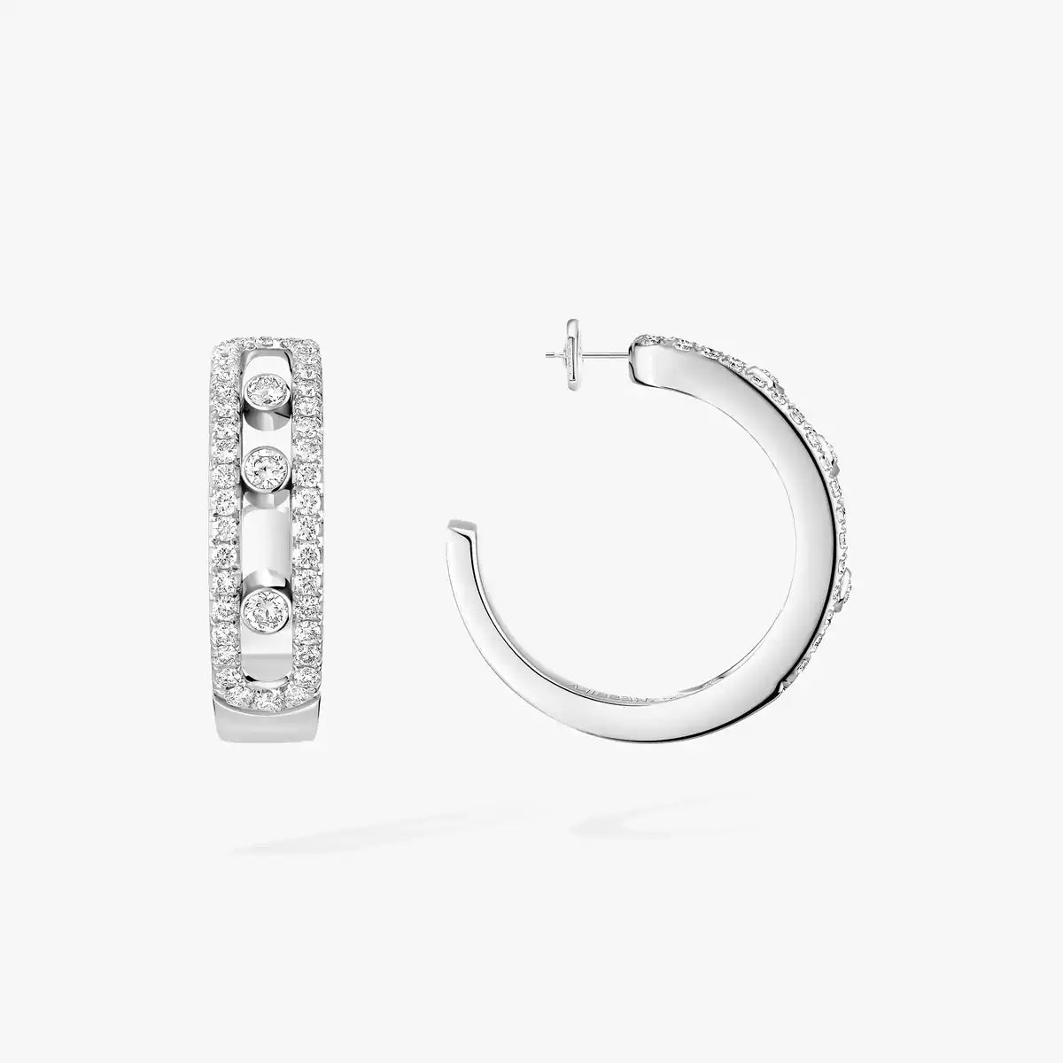 [Avelora Jewelry]Diamond Pave_ Hoop Earrings Move