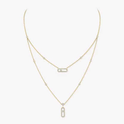 [Avelora]MOVE UNO 2-ROW PAVÉ NECKLACE