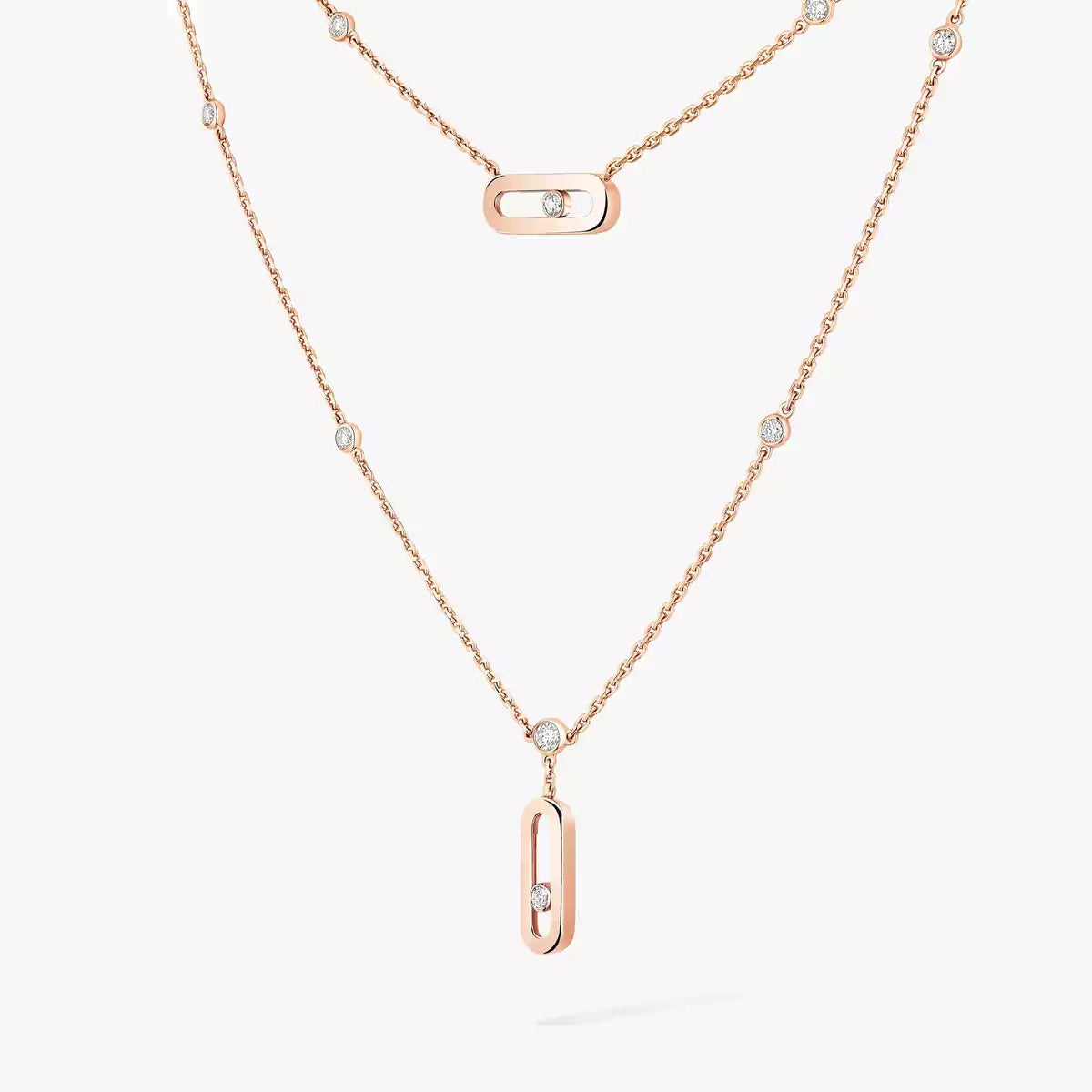 [Avelora]MOVE UNO DOUBLE-PENDANT NECKLACE