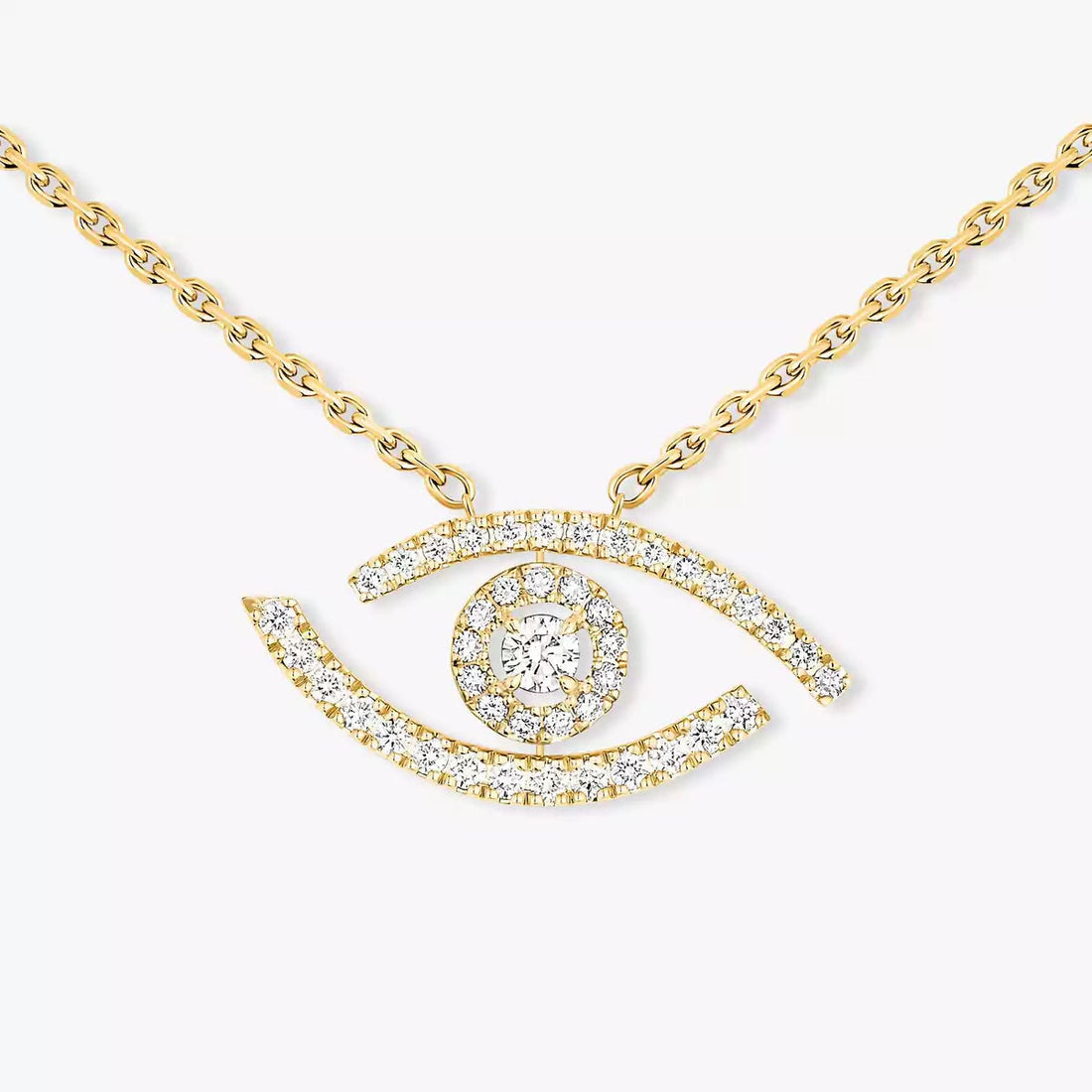 [Avelora Jewelry]Pave_ Diamond Necklace Lucky Eye