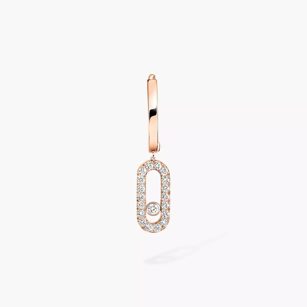 [Avelora]MOVE UNO SINGLE DIAMOND HOOP EARRINGS