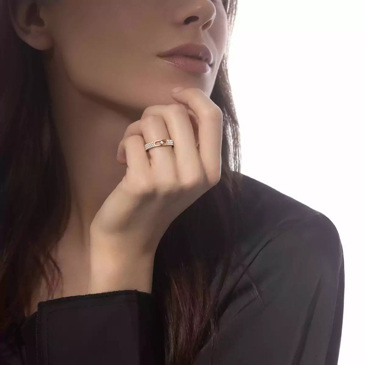 [Avelora jewelry]Move Joaillerie Pave Diamond Wedding Ring