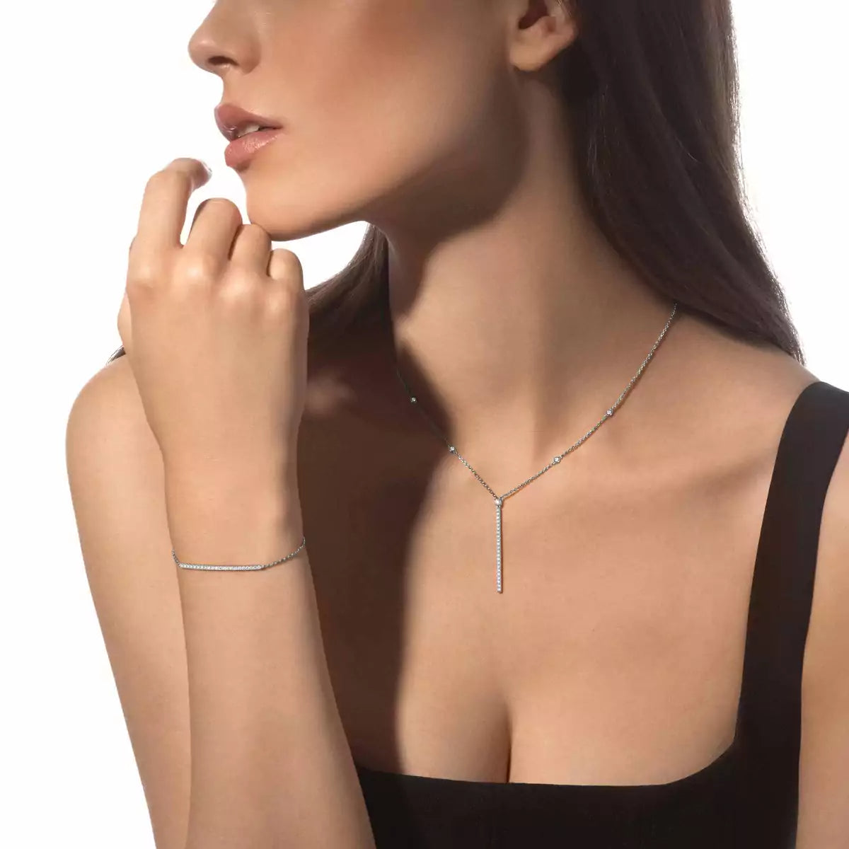 [Avelora Jewelry]Diamond Thin Bangle 0.15ct My Twin Toi & Moi