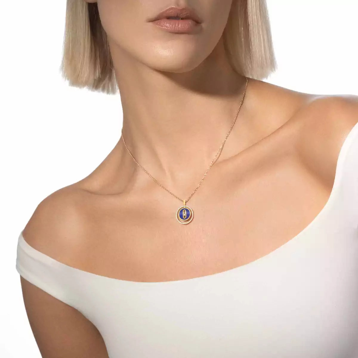 [Avelora]LUCKY MOVE DIAMOND NECKLACE