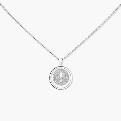 [Avelora]LUCKY MOVE FULL PAVÉ DIAMOND NECKLACE