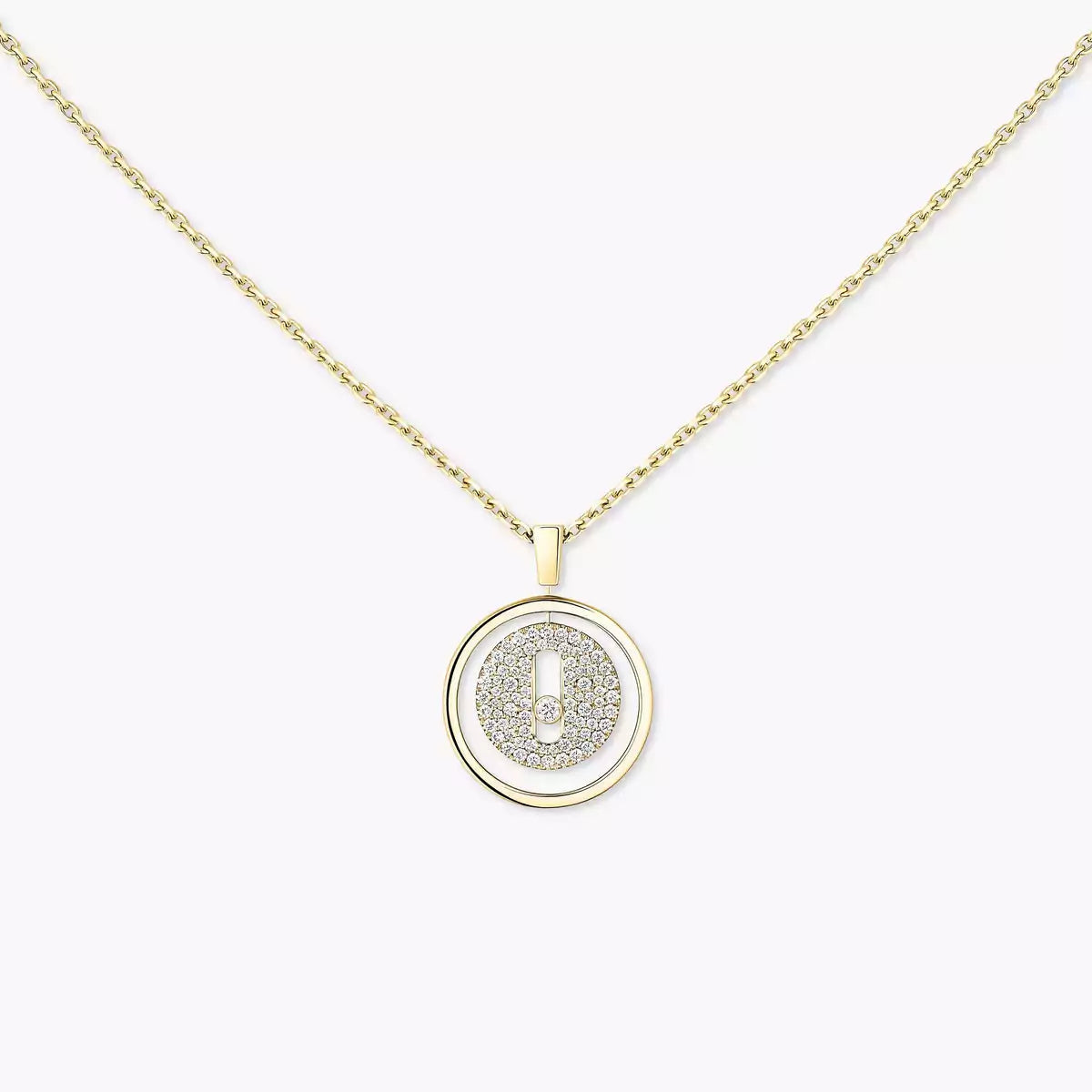 [Avelora]LUCKY MOVE FULL PAVÉ DIAMOND NECKLACE