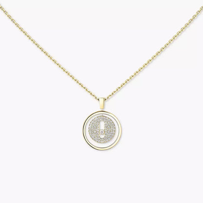 [Avelora]LUCKY MOVE FULL PAVÉ DIAMOND NECKLACE