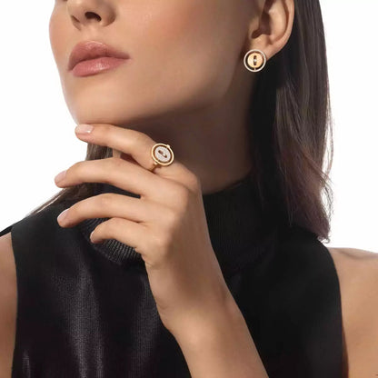 [Avelora]LUCKY MOVE DIAMOND EARRINGS