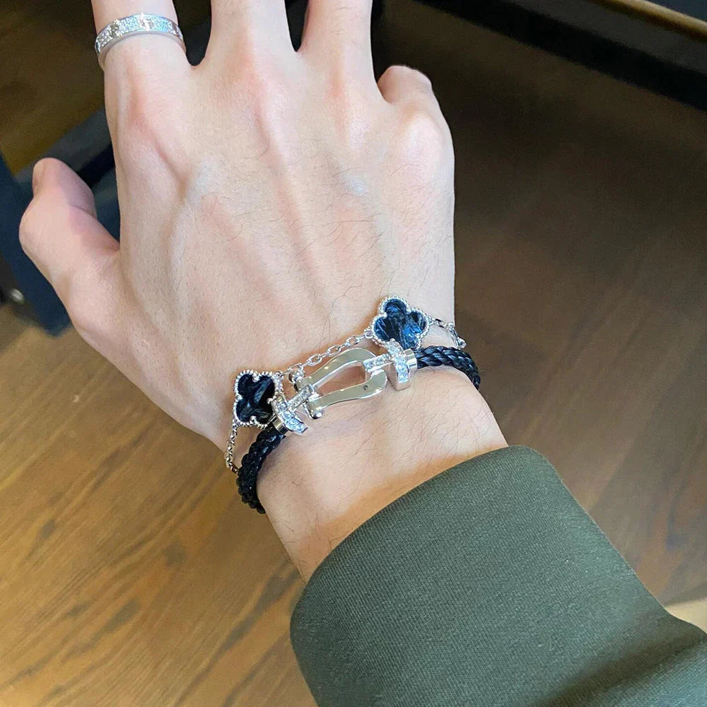 [Avelora Jewelry ]CLOVER 5 MOTIF PIETERSITE BRACELET COLLECTION