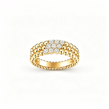 [Avelora Jewelry] THREE-ROW DIAMOND RING